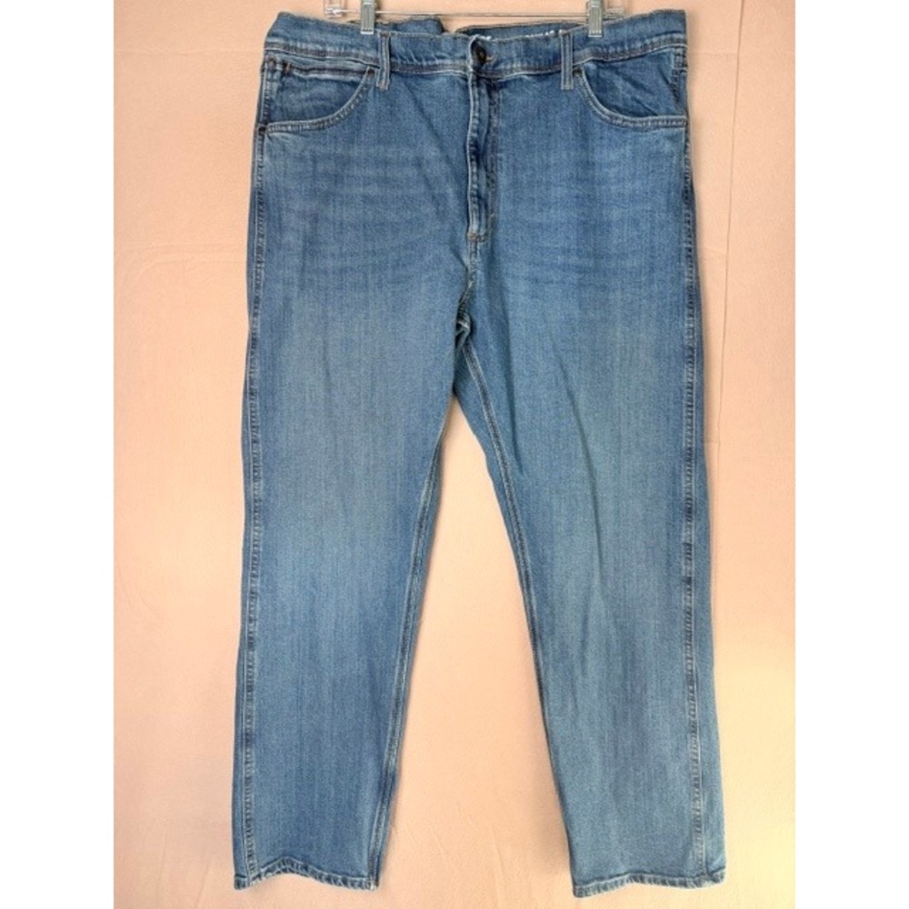 Wrangler Regular Fit Jeans Men's 40x30 Blue Stretch Straight Leg Denim